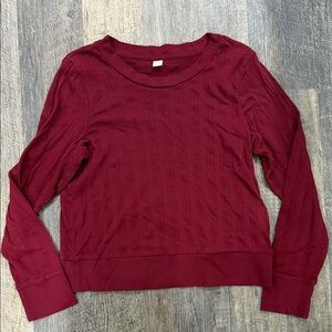 Old Navy Burgundy Knit long sleeved shirt